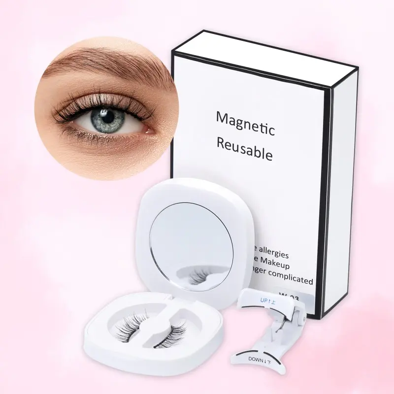 Easy using Reusable High Volume Magnetic Eyelashes No Glue No Eyeliner Wholesale